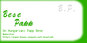 bese papp business card
